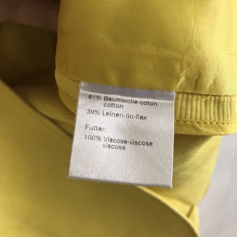 Akris Punto Yellow Linen Blend Blazer - Picture 5 of 8